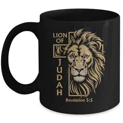 Lion Of Judah Revelation 5:5 Christian Men Faith Graphic Mug | siriusteestore