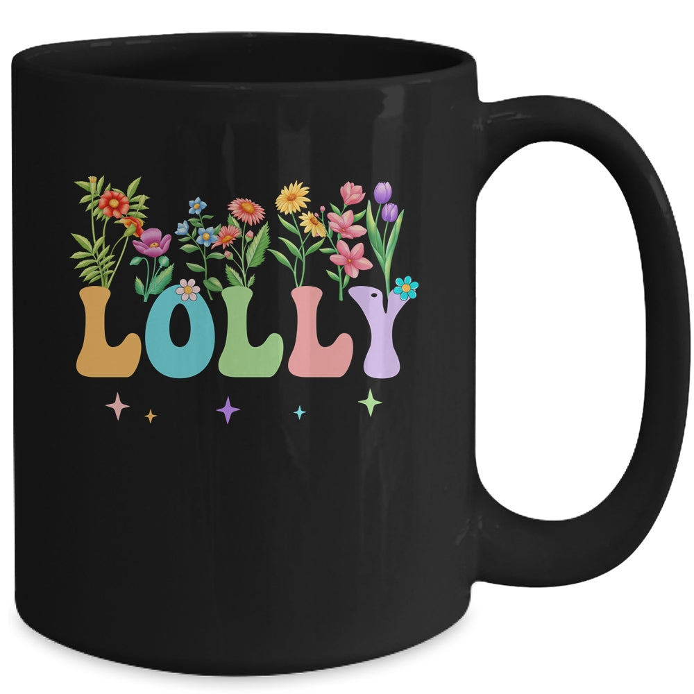 Lolly Women Wildflower Floral Design Lolly Mothers Day Mug | siriusteestore