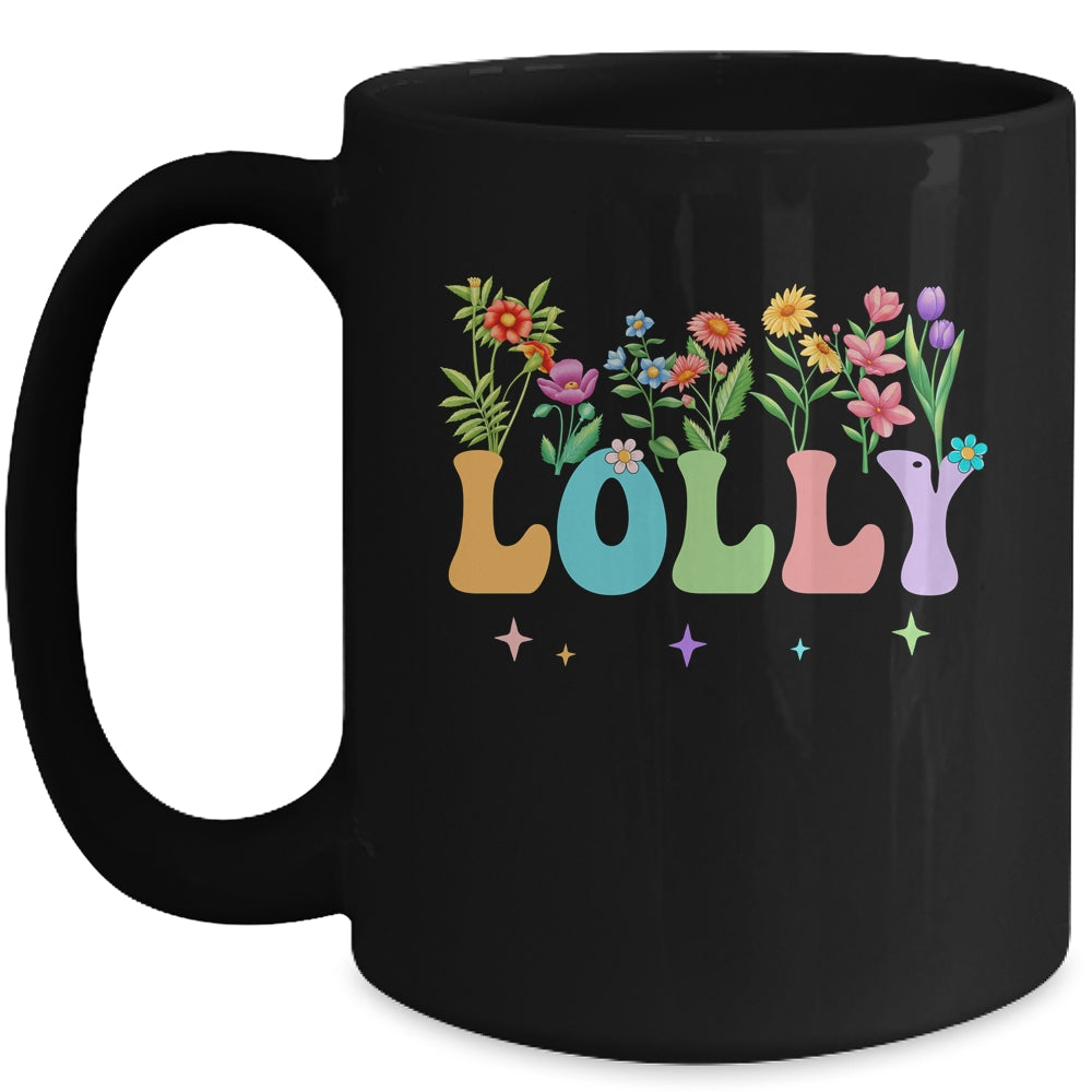 Lolly Women Wildflower Floral Design Lolly Mothers Day Mug | siriusteestore
