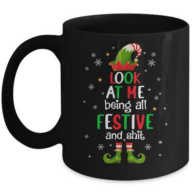 Look At Me Being All Festive And Funny Christmas ELF Mug | siriusteestore