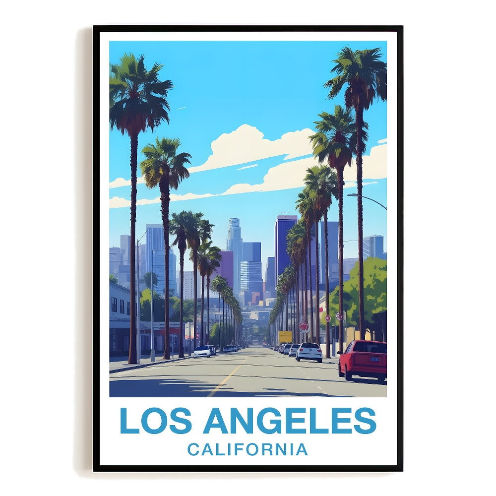 Los Angeles California Wall Art Vintage Travel Posters Nature City Landscape Picture Prints Suitable For Home Room Living Room Office Bedroom Aesthetic Decor Unframed | siriusteestore
