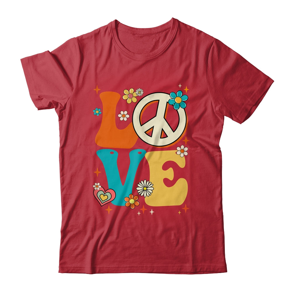 Love 60's 70's Party Outfit Groovy Hippie Costume Peace Sign Shirt & Tank Top | siriusteestore