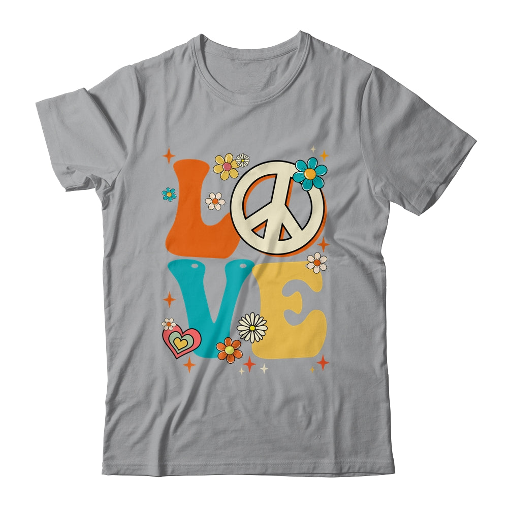 Love 60's 70's Party Outfit Groovy Hippie Costume Peace Sign Shirt & Tank Top | siriusteestore