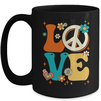 Love 60's 70's Party Outfit Groovy Hippie Costume Peace Sign Mug | siriusteestore