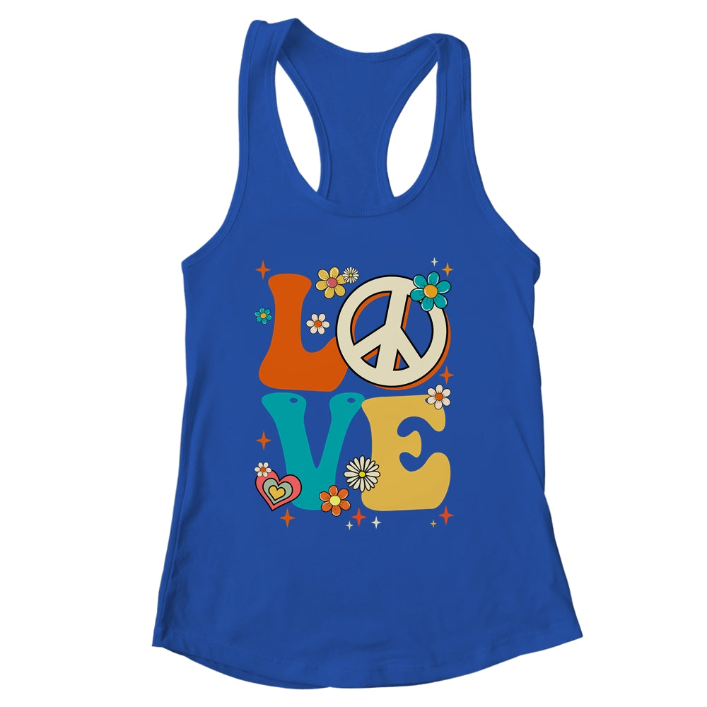 Love 60's 70's Party Outfit Groovy Hippie Costume Peace Sign Shirt & Tank Top | siriusteestore