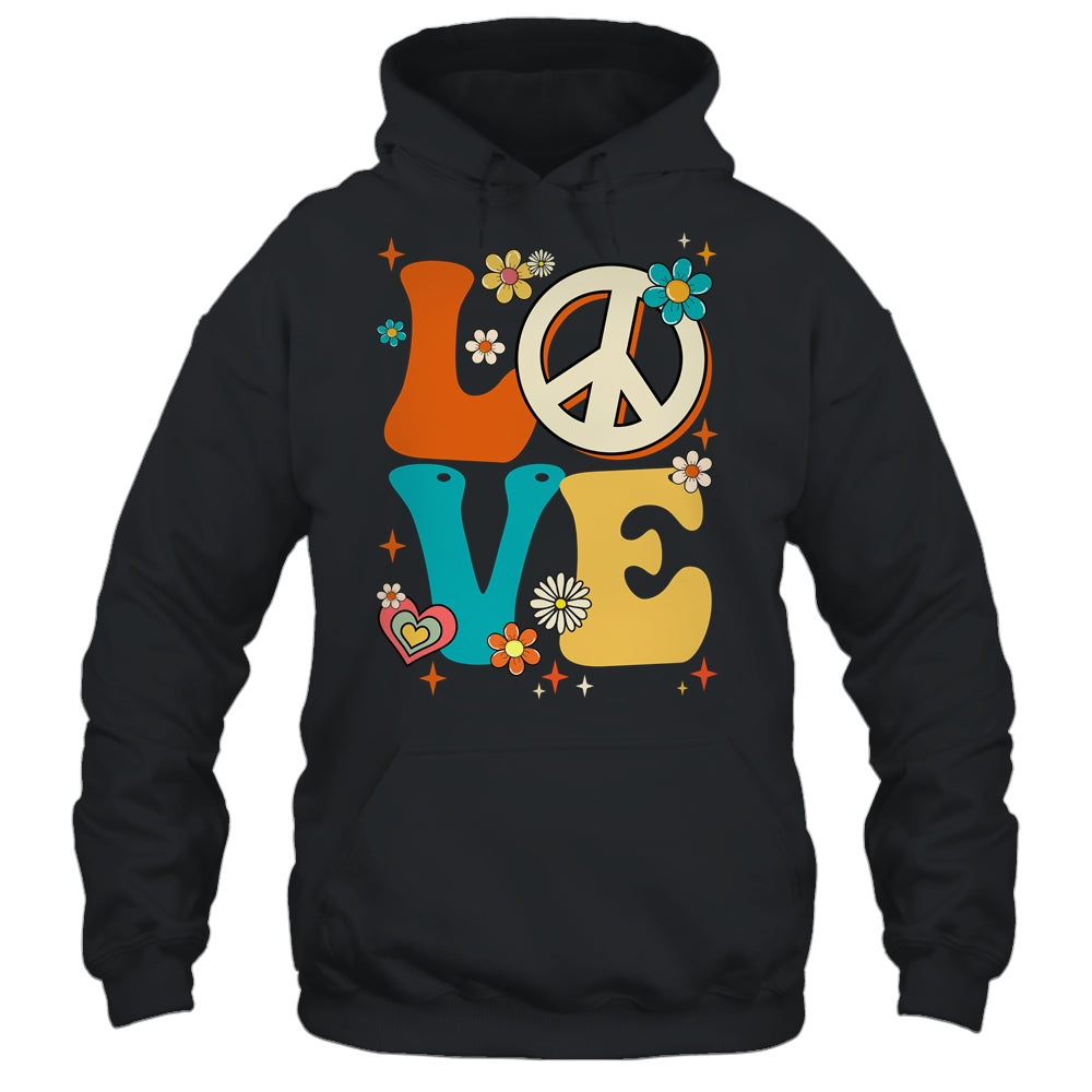 Love 60's 70's Party Outfit Groovy Hippie Costume Peace Sign Shirt & Tank Top | siriusteestore