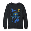 Love And Light Hanukkah Menorah Jewish Holiday Xmas Shirt & Sweatshirt | siriusteestore
