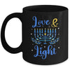 Love And Light Hanukkah Menorah Jewish Holiday Xmas Mug | siriusteestore