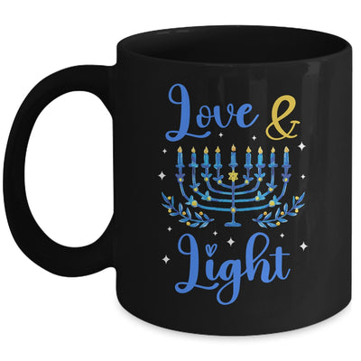 Love And Light Hanukkah Menorah Jewish Holiday Xmas Mug | siriusteestore