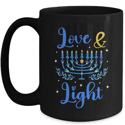 Love And Light Hanukkah Menorah Jewish Holiday Xmas Mug | siriusteestore