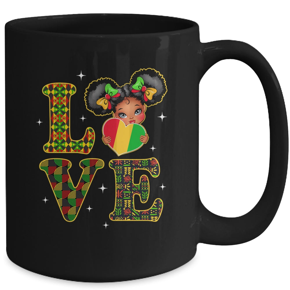 Love Black History Month Strong African Girls Kids Mug | siriusteestore
