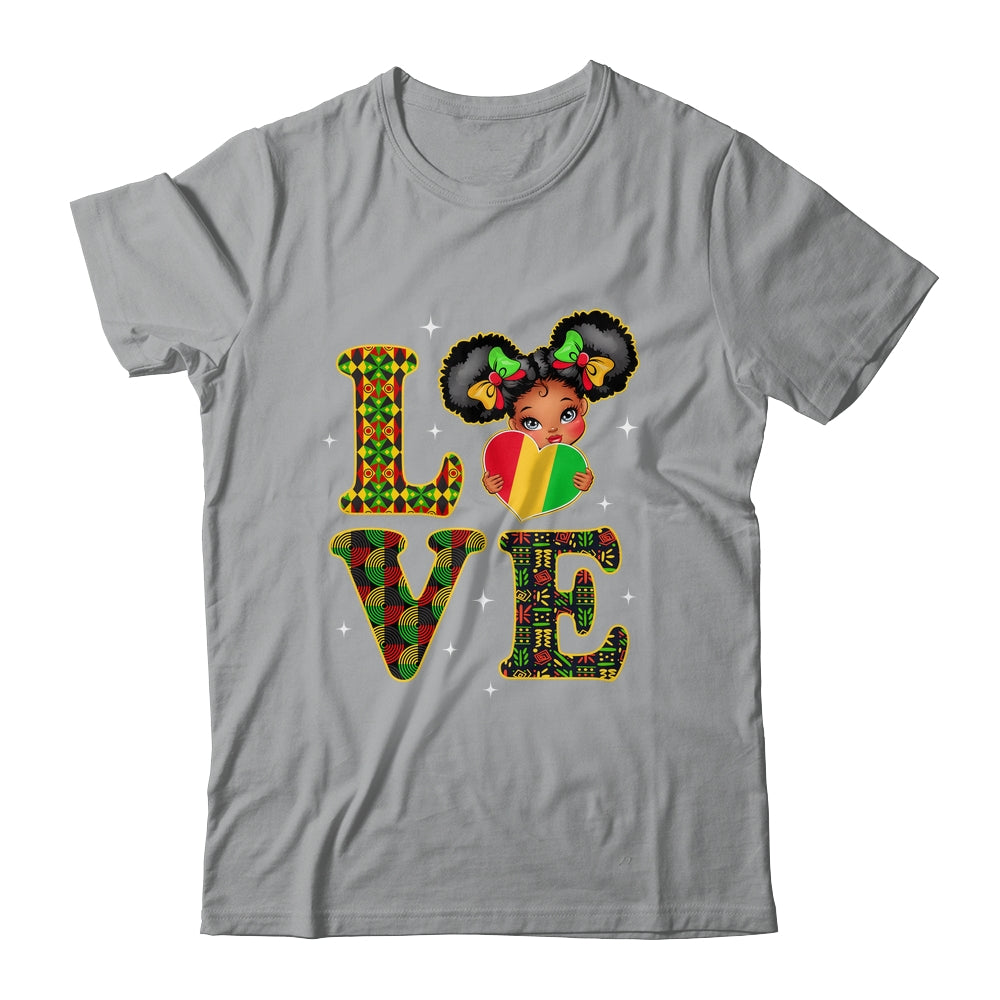 Love Black History Month Strong African Girls Kids Shirt & Hoodie | siriusteestore