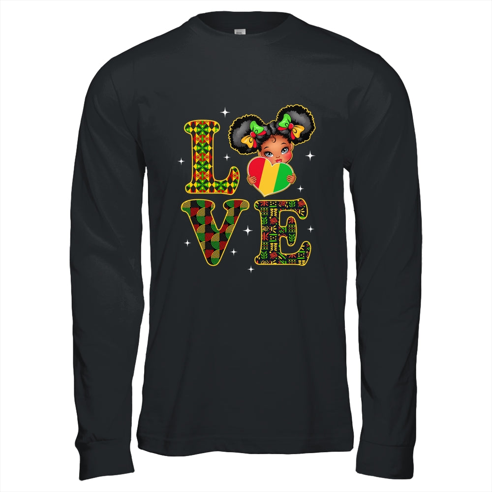 Love Black History Month Strong African Girls Kids Shirt & Hoodie | siriusteestore