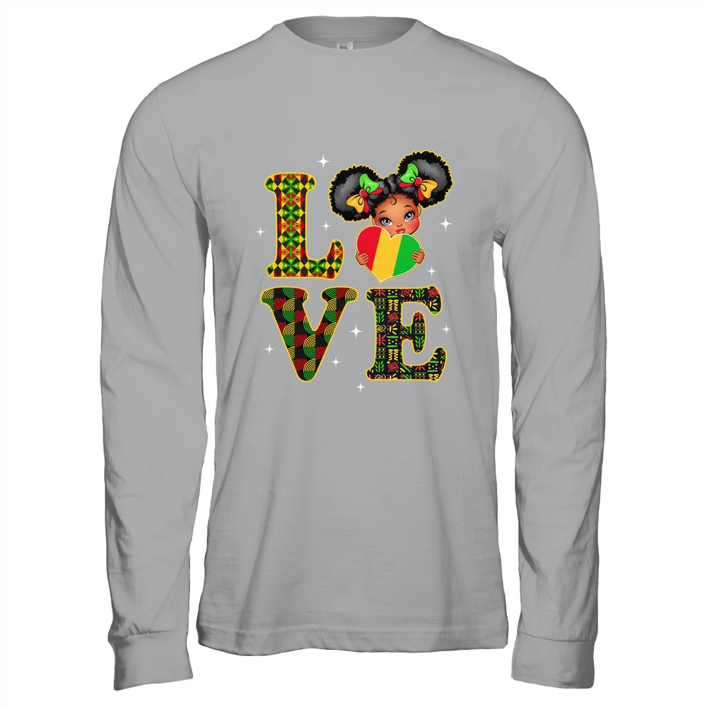 Love Black History Month Strong African Girls Kids Shirt & Hoodie | siriusteestore