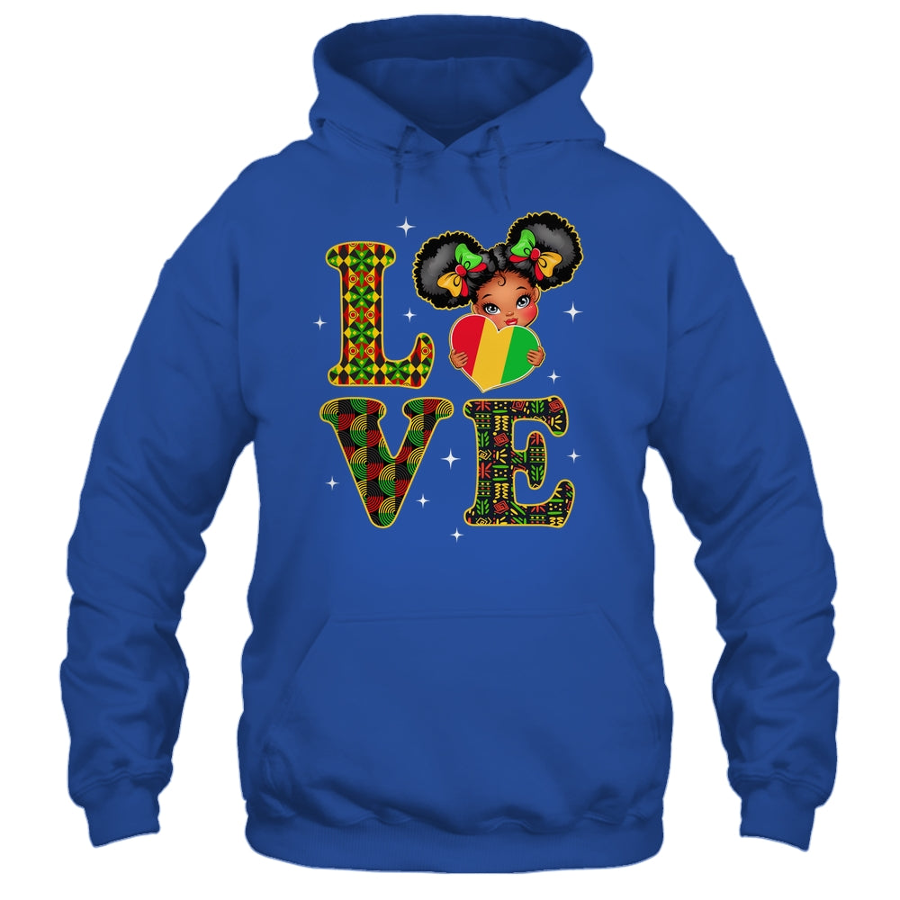 Love Black History Month Strong African Girls Kids Shirt & Hoodie | siriusteestore