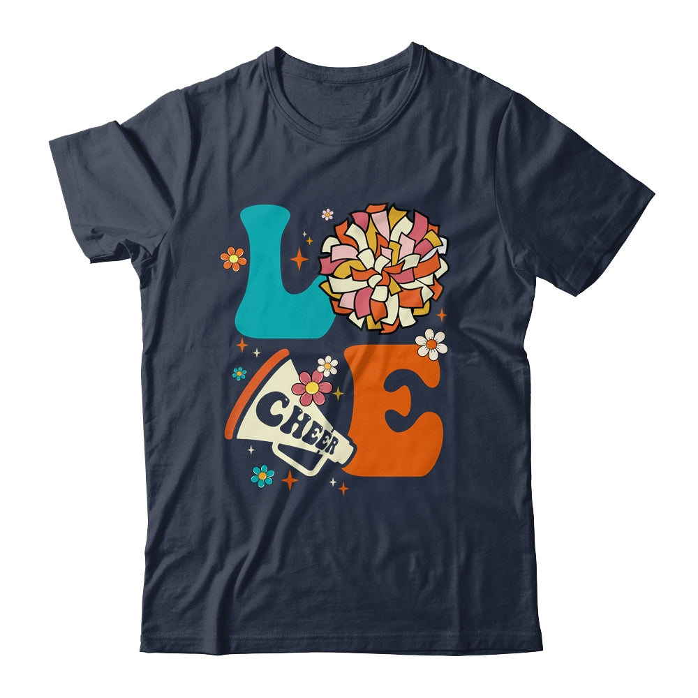 Love Cheer Groovy Cheerleader Cheerleading Women Girls Shirt & Tank Top | siriusteestore