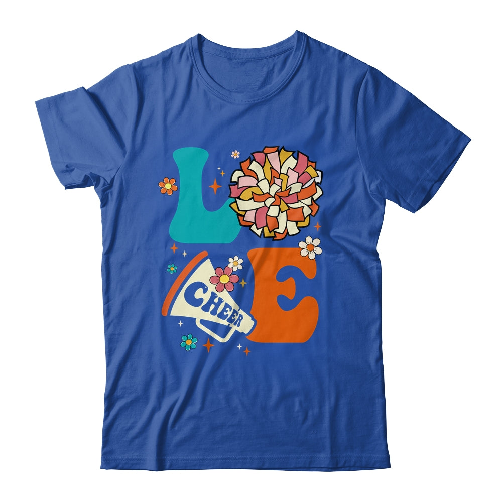 Love Cheer Groovy Cheerleader Cheerleading Women Girls Shirt & Tank Top | siriusteestore