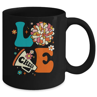 Love Cheer Groovy Cheerleader Cheerleading Women Girls Mug | siriusteestore