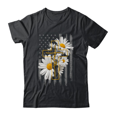 Love Faith Daisy Flowers Cross Flag Christian For Women Shirt & Hoodie | siriusteestore