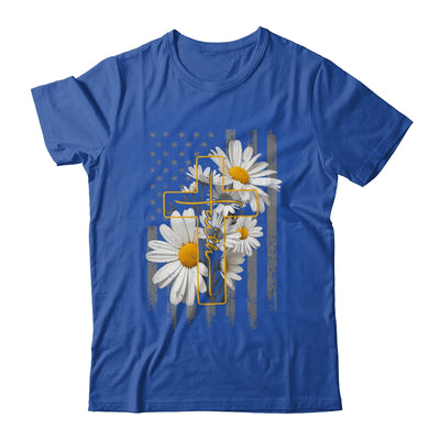 Love Faith Daisy Flowers Cross Flag Christian For Women Shirt & Hoodie | siriusteestore