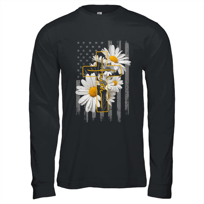 Love Faith Daisy Flowers Cross Flag Christian For Women Shirt & Hoodie | siriusteestore