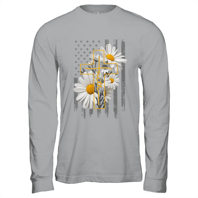 Love Faith Daisy Flowers Cross Flag Christian For Women Shirt & Hoodie | siriusteestore