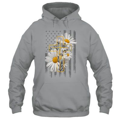 Love Faith Daisy Flowers Cross Flag Christian For Women Shirt & Hoodie | siriusteestore