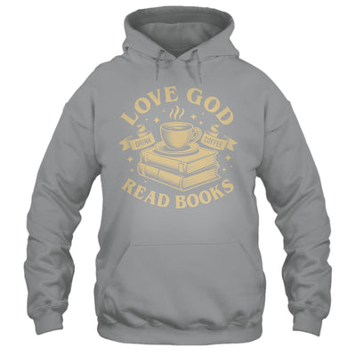 Love God Drink Coffee Read Books Lovers Vintage Christian Shirt & Tank Top | siriusteestore