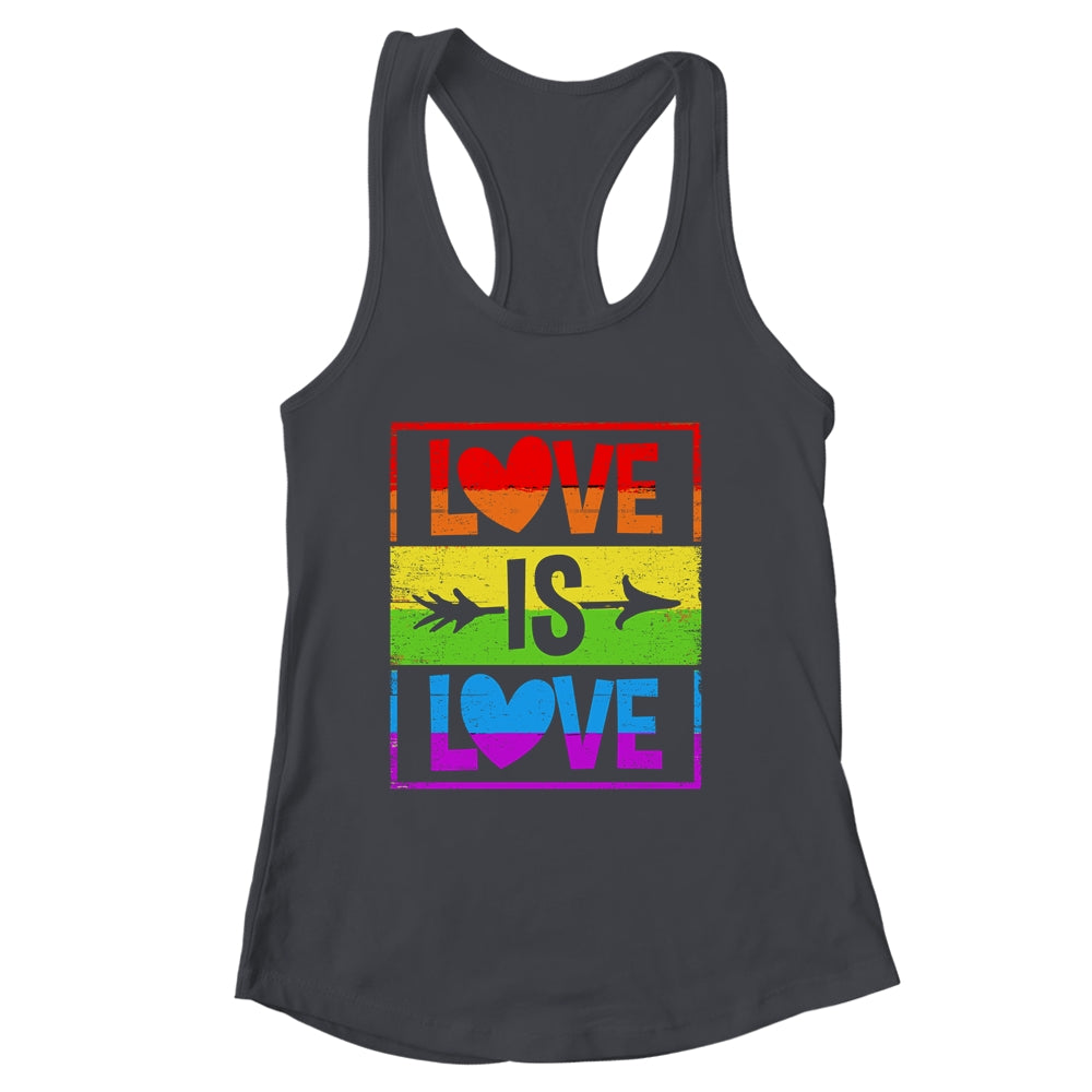 Love Is Love LGBT Gay Lesbian Pride LGBTQ Rainbow Color Shirt & Tank Top | siriusteestore