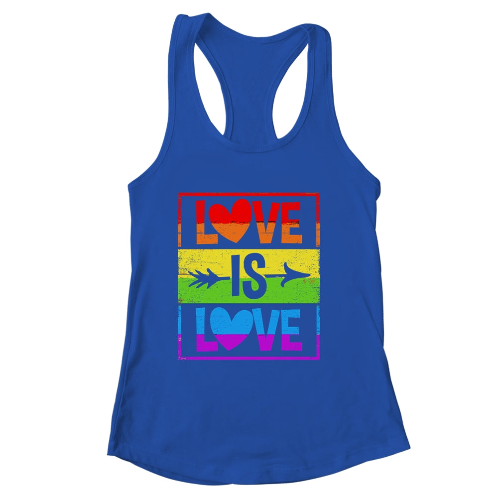 Love Is Love LGBT Gay Lesbian Pride LGBTQ Rainbow Color Shirt & Tank Top | siriusteestore
