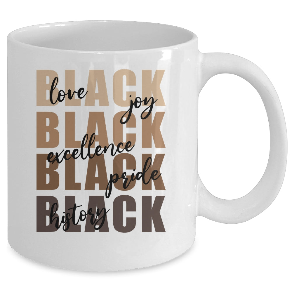Love Joy Excellence Price Black History Month African Women Mug | siriusteestore