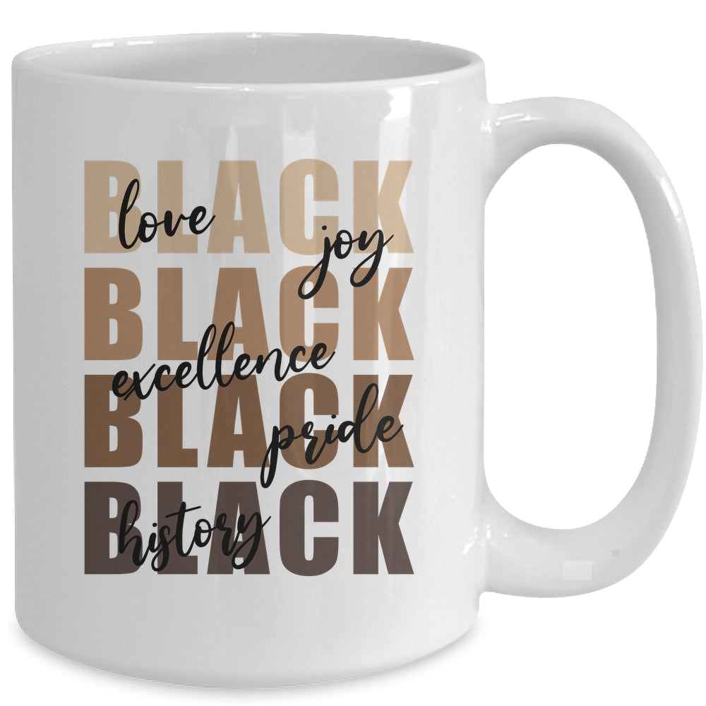 Love Joy Excellence Price Black History Month African Women Mug | siriusteestore