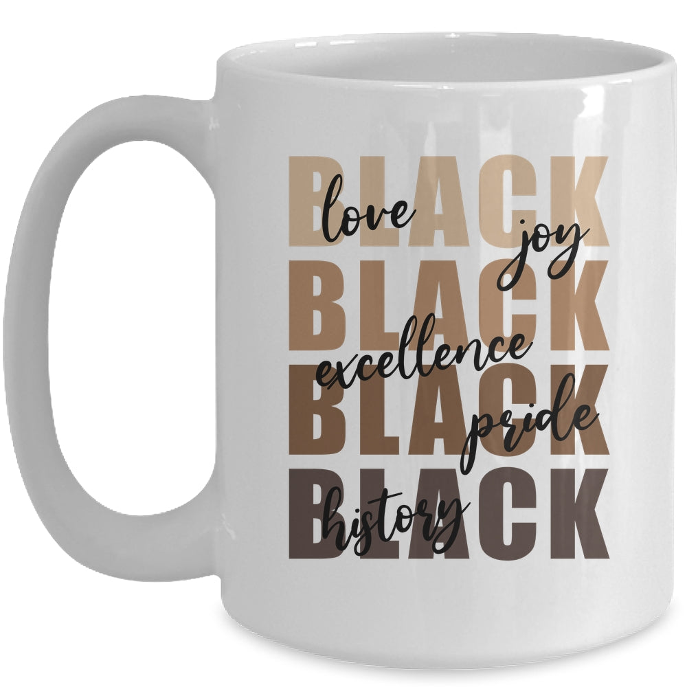 Love Joy Excellence Price Black History Month African Women Mug | siriusteestore