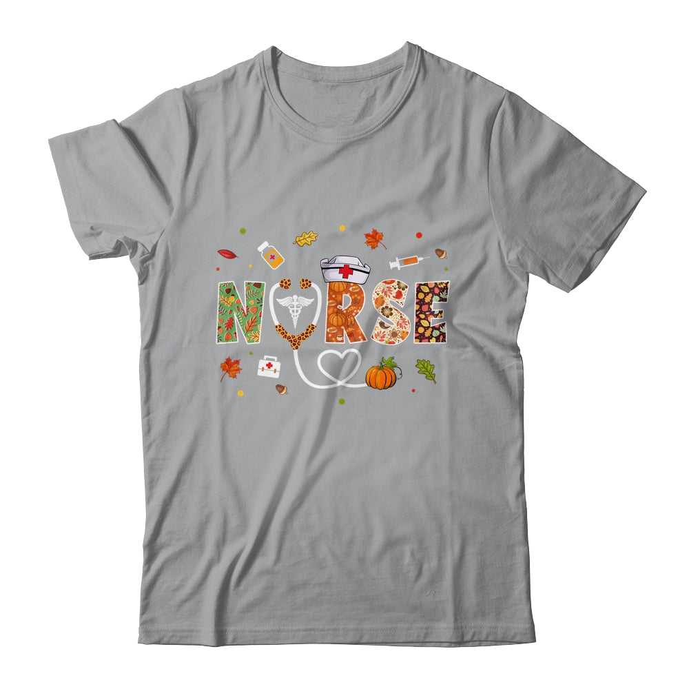 Love Nurse Life Pumpkin Fall Autumn Thanksgiving Nursing Shirt & Hoodie | siriusteestore