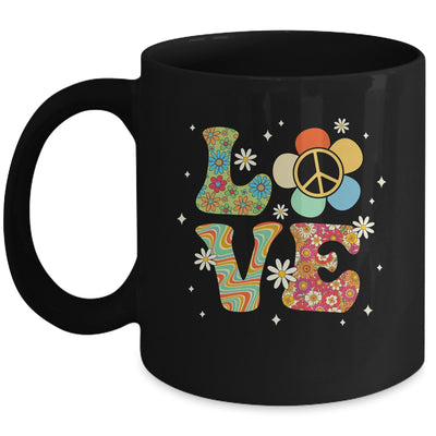 Love Peace Sign 60's 70's Costume Party Outfit Groovy Hippie Mug | siriusteestore