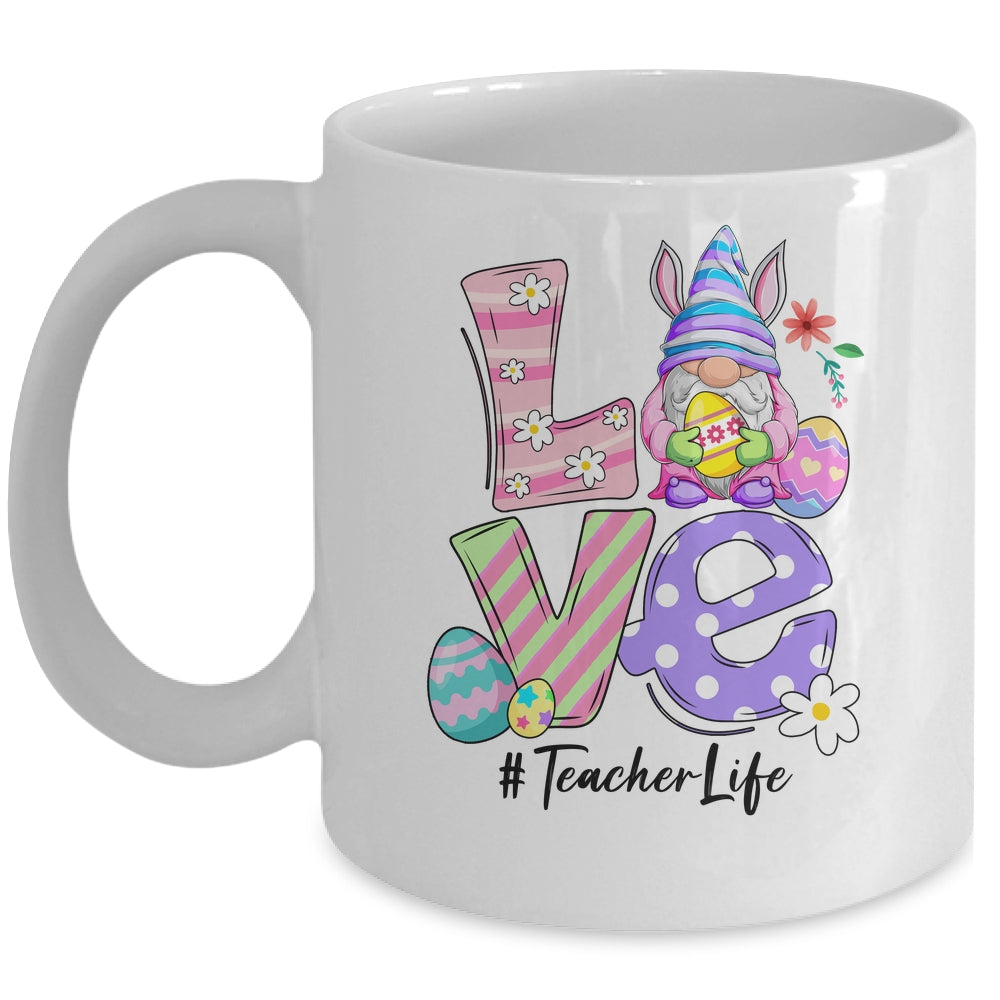 Love Teacher Life Easter Gnome Egg Mug | siriusteestore