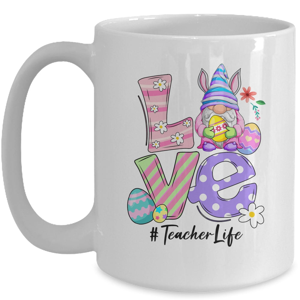 Love Teacher Life Easter Gnome Egg Mug | siriusteestore
