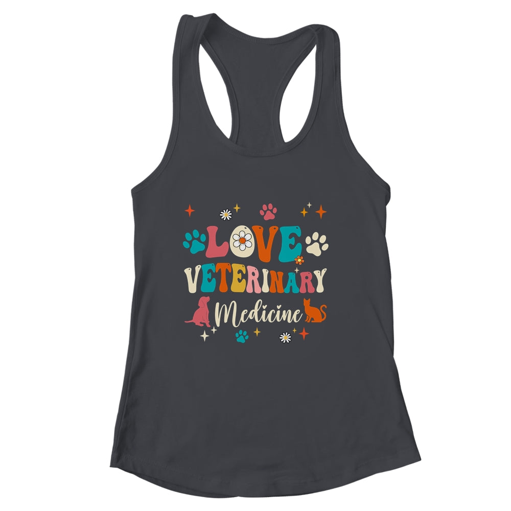 Love Veterinary Medicine Vet Tech For Women Girls Groovy Shirt & Tank Top | siriusteestore
