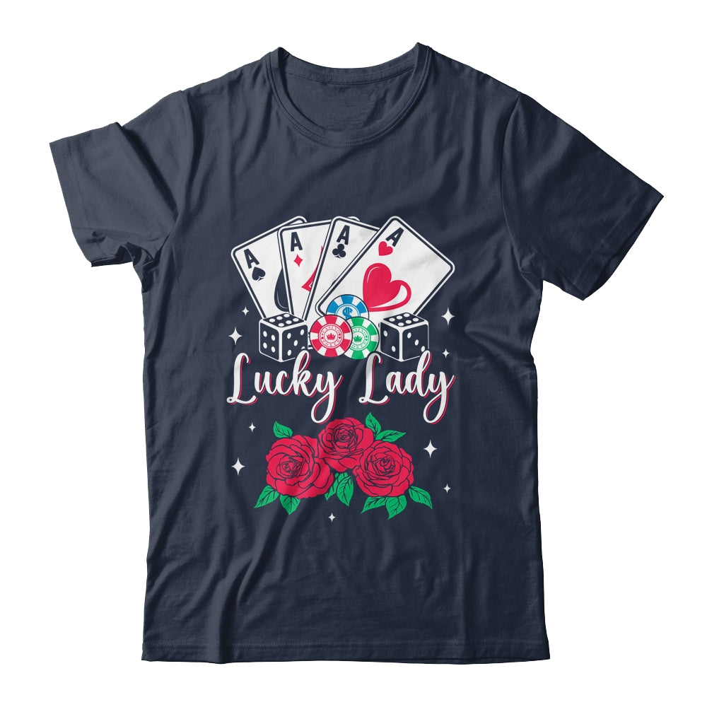 Lucky Lady Poker Player Gambling Casino Gambler Design Women Shirt & Tank Top | siriusteestore
