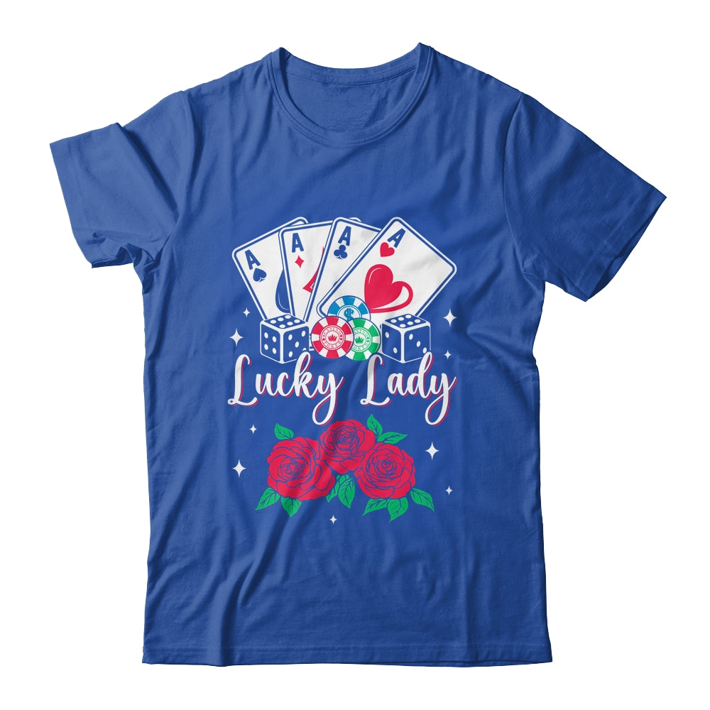 Lucky Lady Poker Player Gambling Casino Gambler Design Women Shirt & Tank Top | siriusteestore