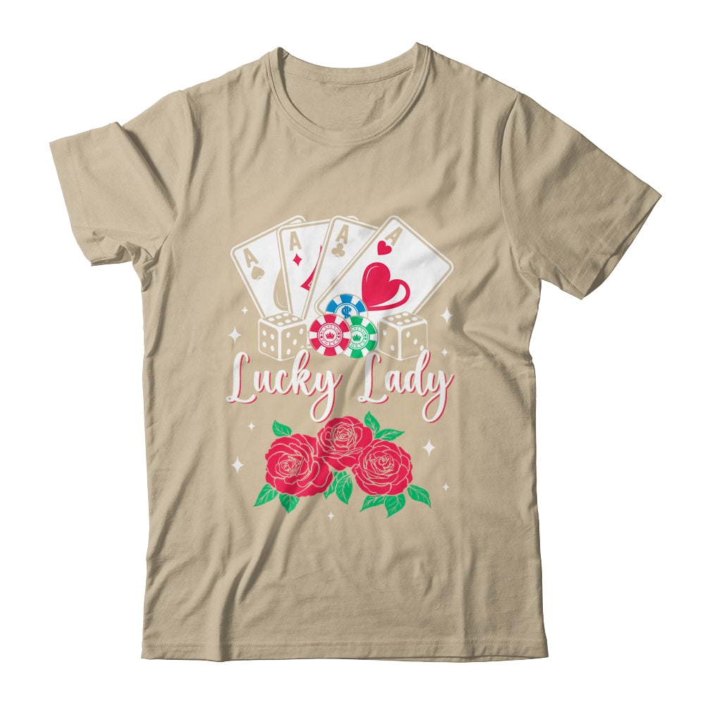 Lucky Lady Poker Player Gambling Casino Gambler Design Women Shirt & Tank Top | siriusteestore
