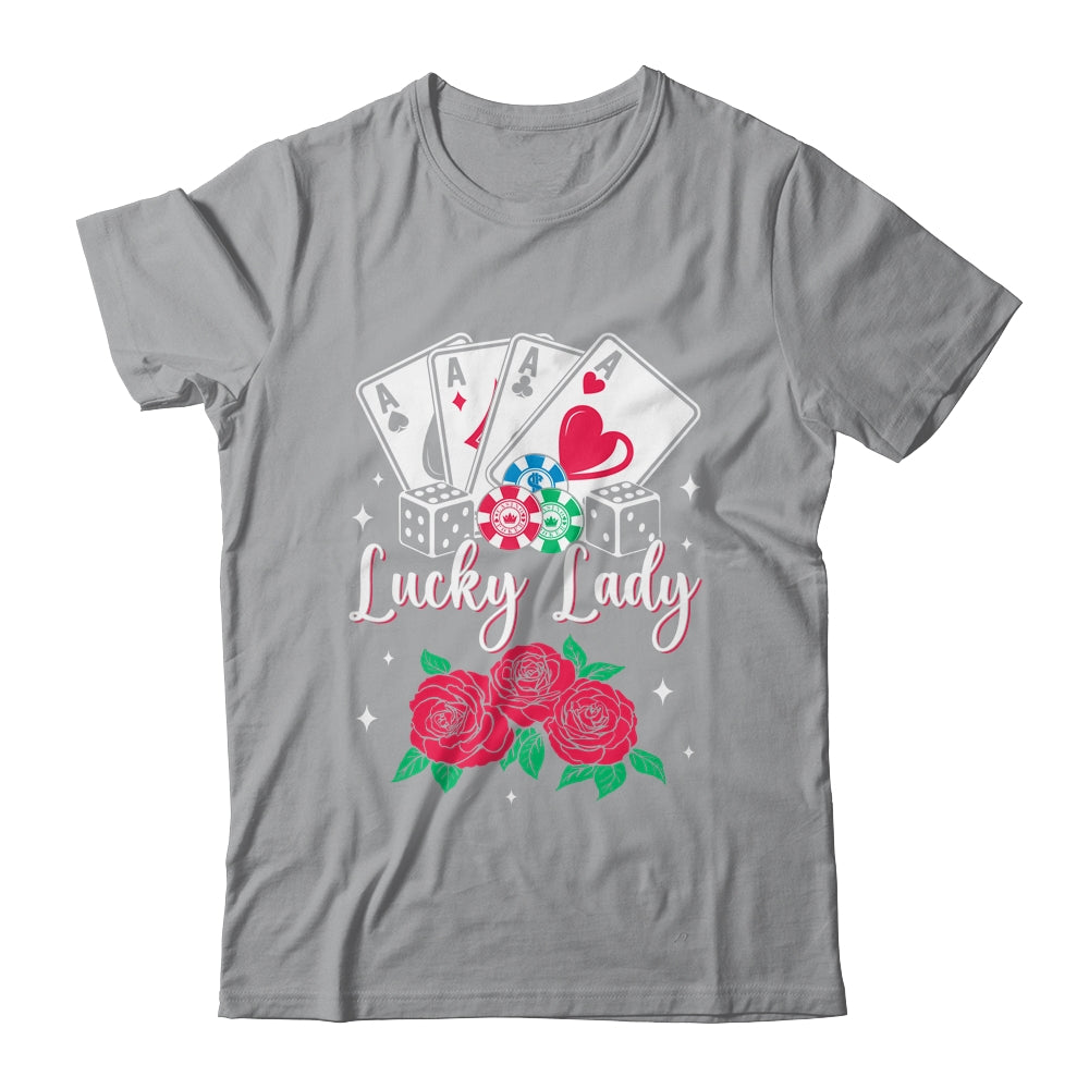 Lucky Lady Poker Player Gambling Casino Gambler Design Women Shirt & Tank Top | siriusteestore