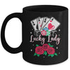 Lucky Lady Poker Player Gambling Casino Gambler Design Women Mug | siriusteestore