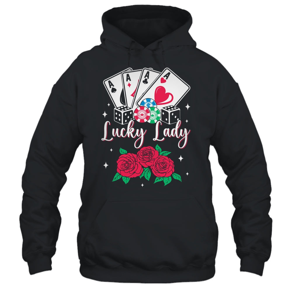 Lucky Lady Poker Player Gambling Casino Gambler Design Women Shirt & Tank Top | siriusteestore
