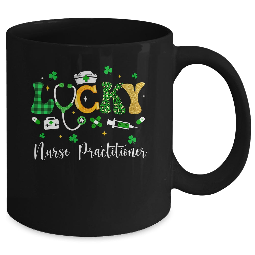 Lucky Nurse Practitioner St Patrick's Day Shamrock Outfits Mug | siriusteestore