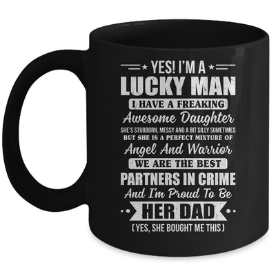 Lucky Proud Dad Awesome Daughter For Fathers Day Birthday Mug | siriusteestore