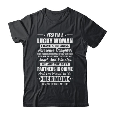 Lucky Proud Mom Awesome Daughter For Mothers Day Birthday Shirt & Tank Top | siriusteestore
