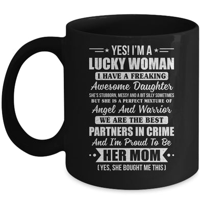 Lucky Proud Mom Awesome Daughter For Mothers Day Birthday Mug | siriusteestore
