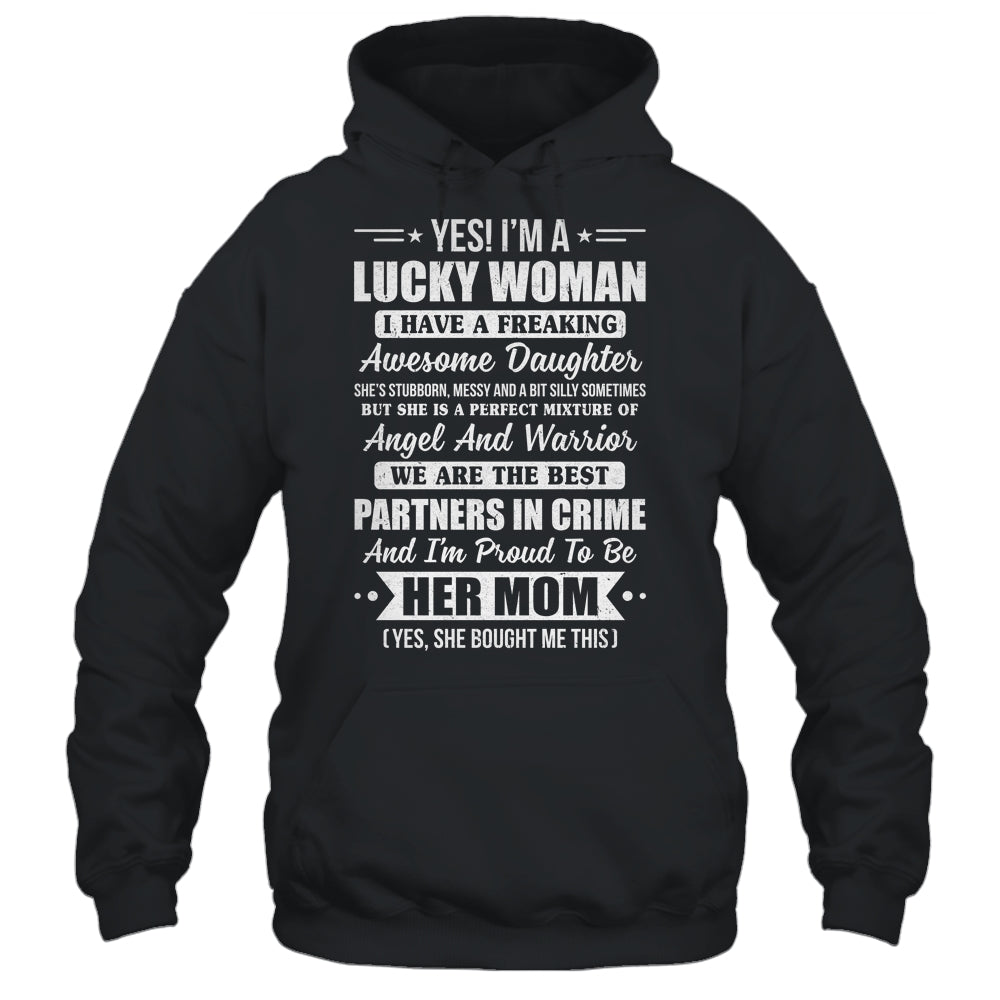Lucky Proud Mom Awesome Daughter For Mothers Day Birthday Shirt & Tank Top | siriusteestore