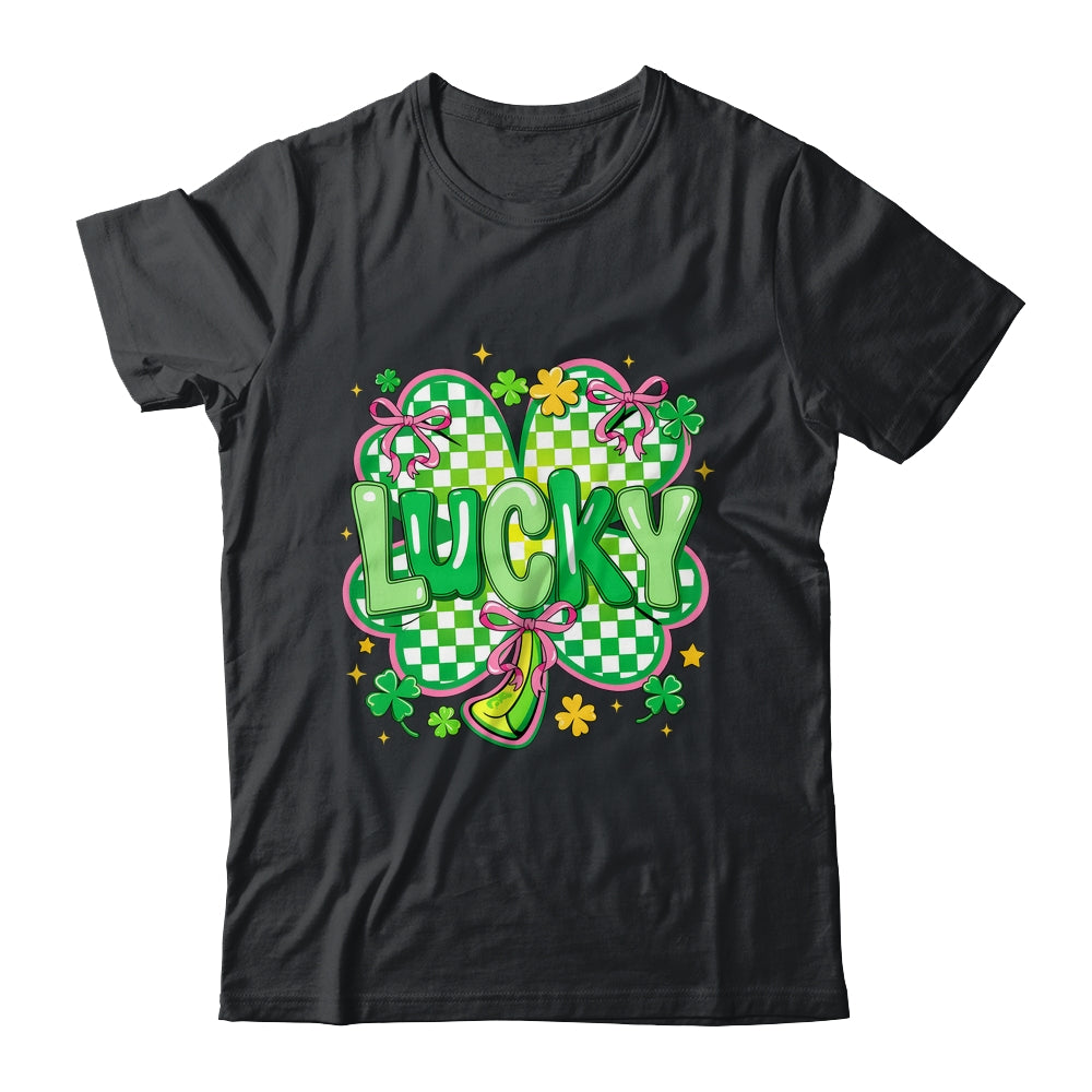 Lucky St Patrick's Day Preppy Coquette Lucky Irish Shamrock Shirt & Hoodie | siriusteestore
